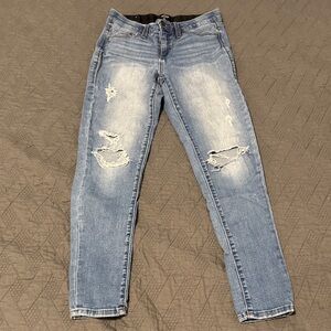 LuLaRoe Blue Distressed Skinny Jeans